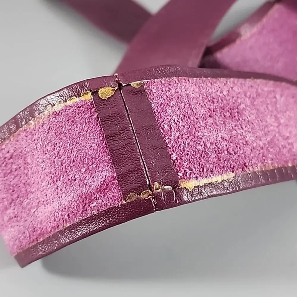 Purple Leather Robe Belt 48